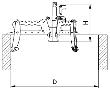 rys. AT-A - Uchwyt do kręgów betonowych