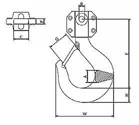 Hak wciągnikowy dolny HW-D