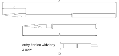 Podbijak klinowy wymiary rys.